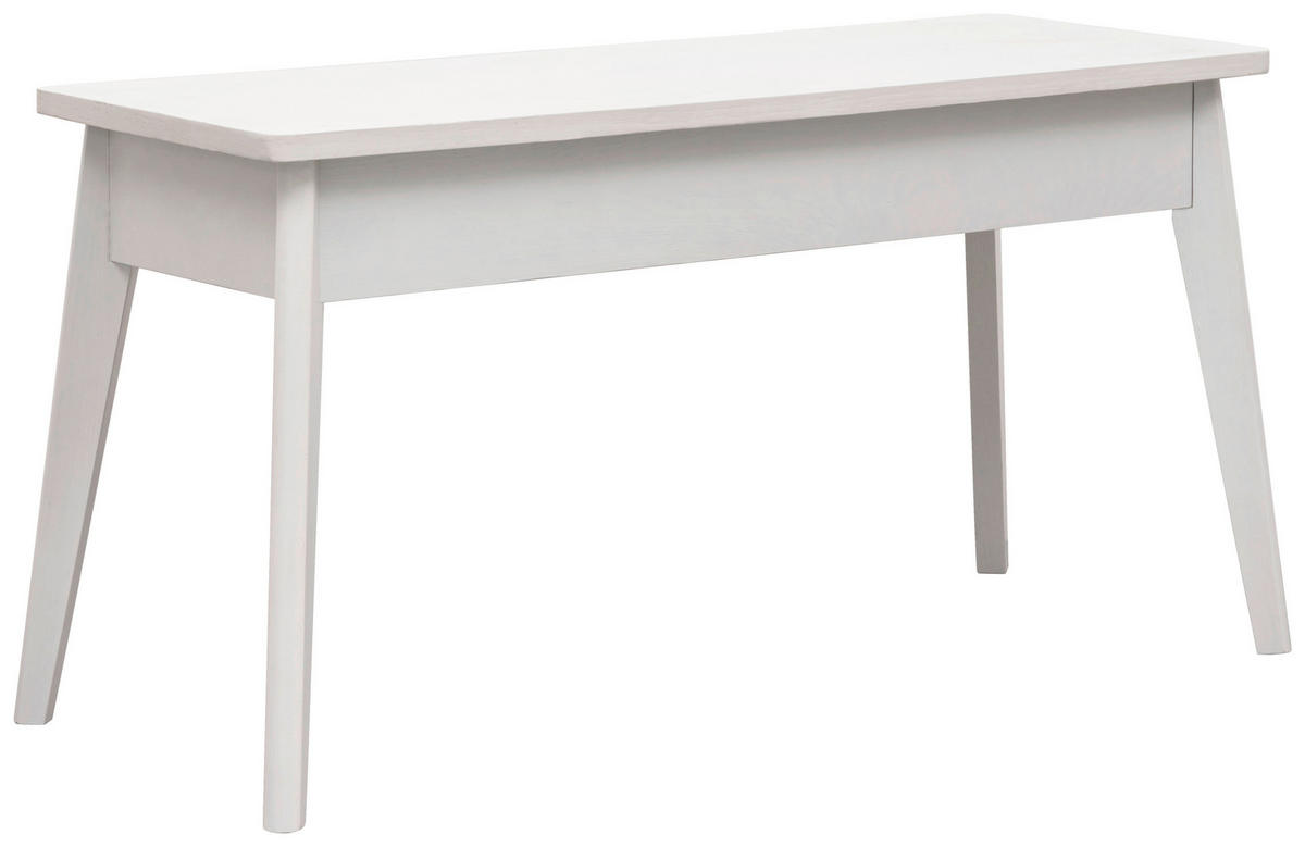 LAVICA, drevo, kompozitné drevo, 90/47/35 cm - biela, Konventionell, drevo/kompozitné drevo (90/47/35cm) - MID.YOU