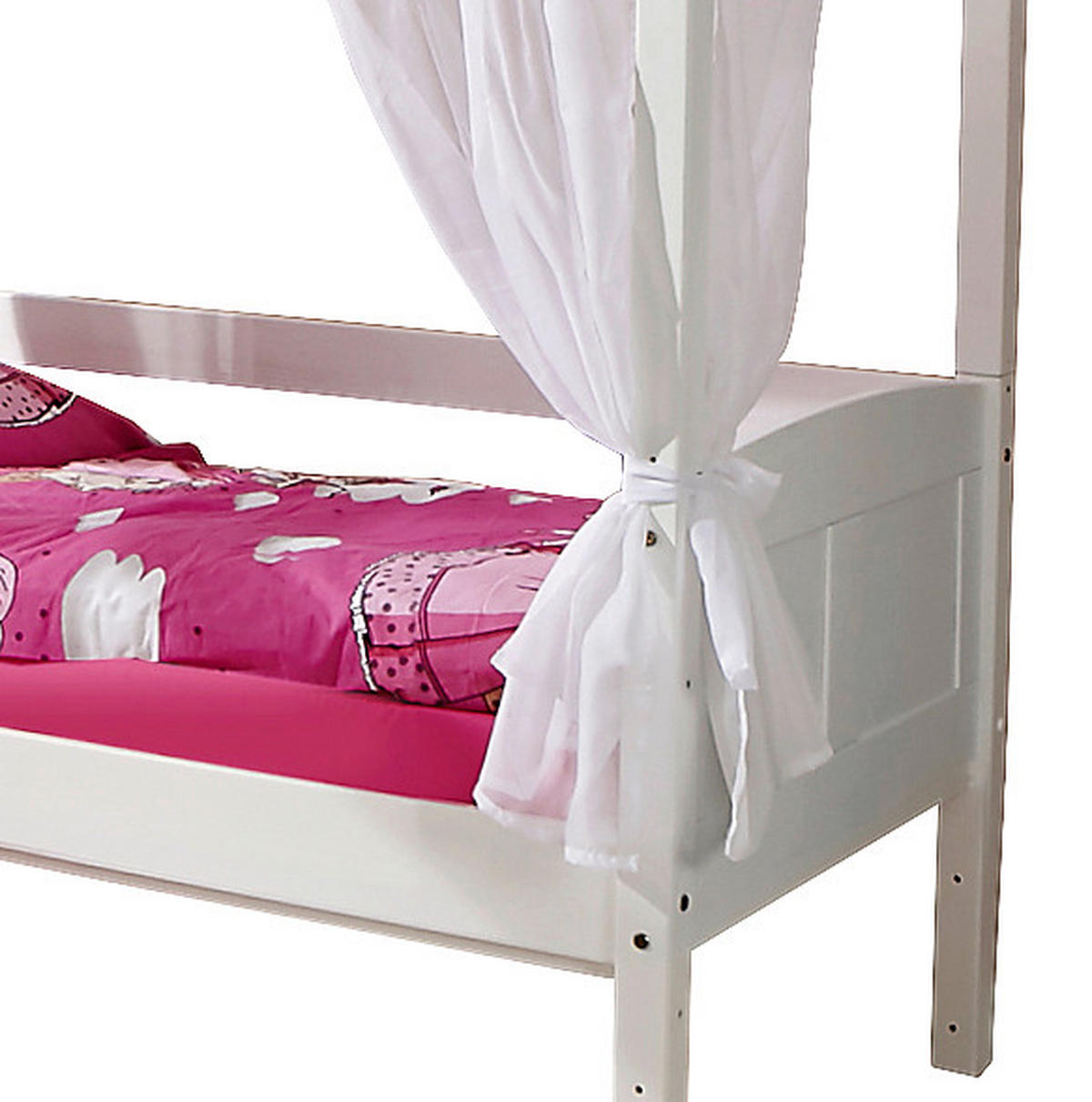 POSTEĽ S NEBESAMI, 80/160 cm ružová, biela - biela/ružová, Modern, drevo (80/160cm) - MID.YOU