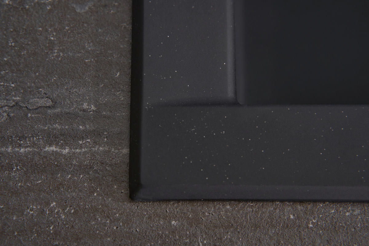 SPÜLE 175000000283  - Schwarz, Basics, Glas/Kunststoff (62/21/50cm) - Respekta
