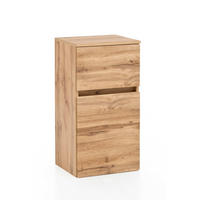 UNTERSCHRANK 40/79/35 cm   - Eiche Wotan/Silberfarben, Natur, Holzwerkstoff/Kunststoff (40/79/35cm) - Xora