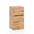 UNTERSCHRANK 40/79/35 cm - Eiche Wotan/Silberfarben, Natur, Holzwerkstoff/Kunststoff (40/79/35cm) - Xora