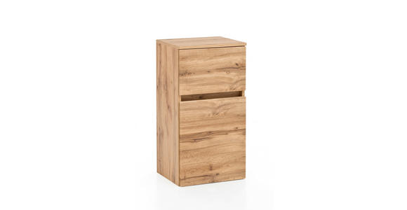 UNTERSCHRANK 40/79/35 cm - Eiche Wotan/Silberfarben, Natur, Holzwerkstoff/Kunststoff (40/79/35cm) - Xora
