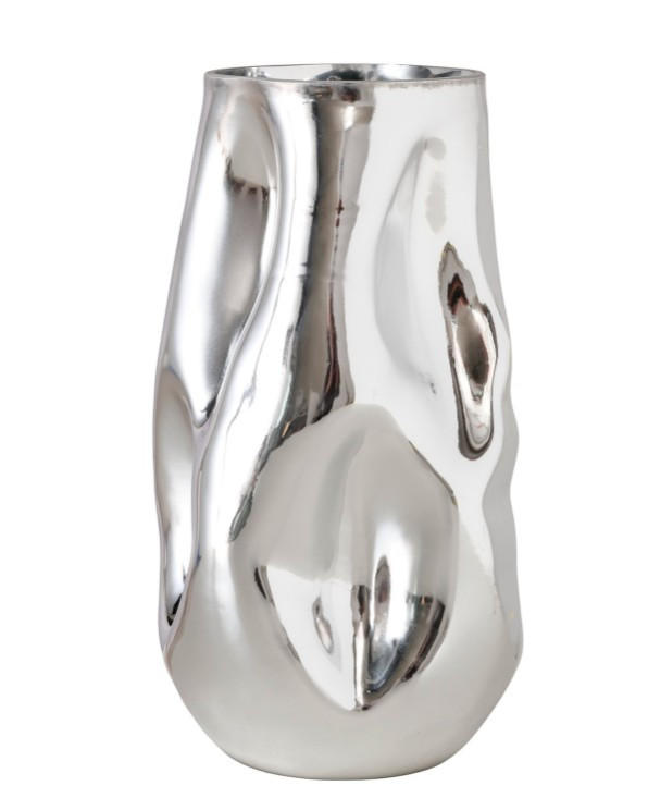 VAS  - silver, Basics, glas (15/27cm) - Ambia Home