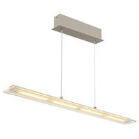 LED-HÄNGELEUCHTE Novak 88/9/150 cm  - Sandfarben/Klar, Design, Glas/Kunststoff (88/9/150cm) - Globo