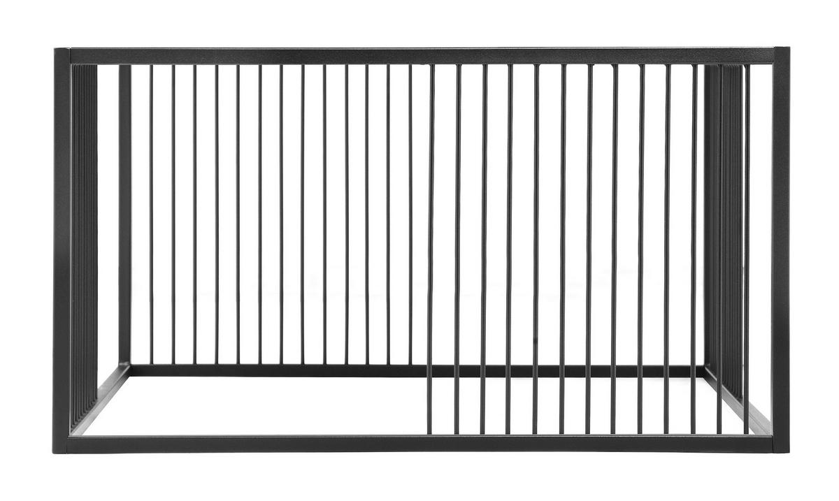 COUCHTISCH in Metall, Glas 75/75/42 cm  - Schwarz/Grau, Design, Glas/Metall (75/75/42cm) - Livetastic
