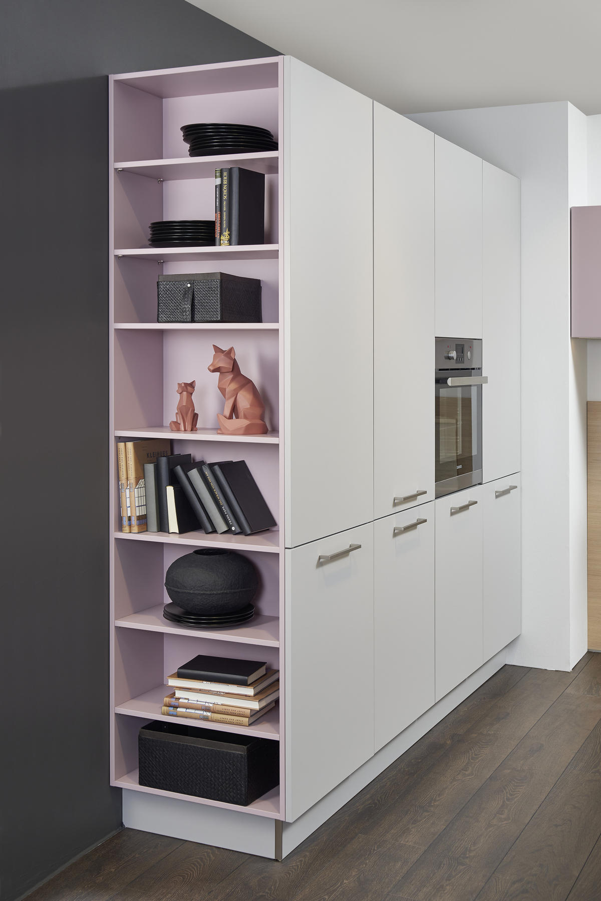 EINBAUKÜCHE MANHATTAN UNI  - Eichefarben/Rosa, Design, Holzwerkstoff - Nolte Küchen