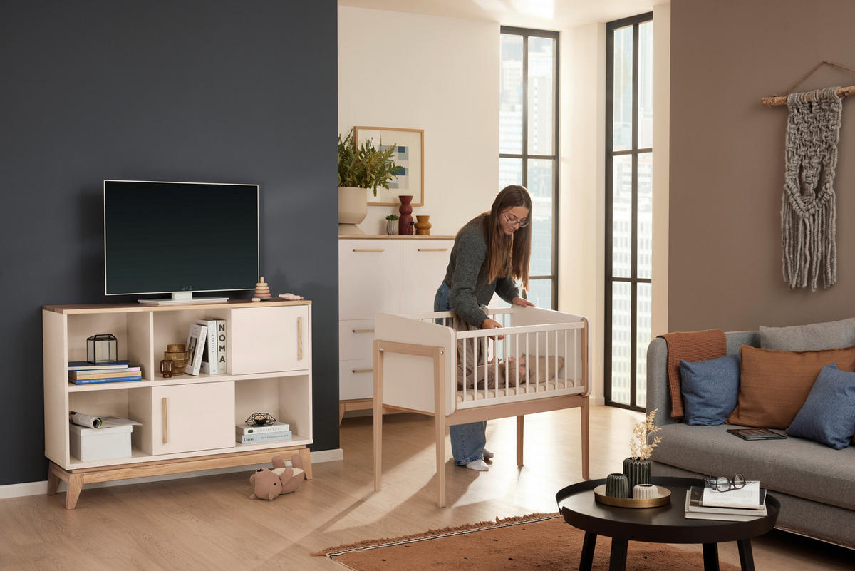 BEISTELLBETT Little Cloud  99,40/109,70/56,90 cm  - Weiß, Basics, Holzwerkstoff (99,40/109,70/56,90cm) - Paidi