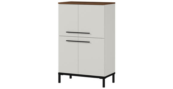 HIGHBOARD melaminharzbeschichtet  - Kaschmir/Nussbaumfarben, MODERN, Holzwerkstoff/Metall (60/97/34cm) - Xora