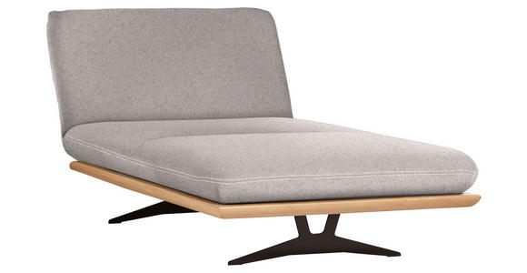 OTTOMANE Palermo in Webstoff Naturfarben  - Beige/Schwarz, Design, Holz/Textil (114/92/165-218cm) - Dieter Knoll