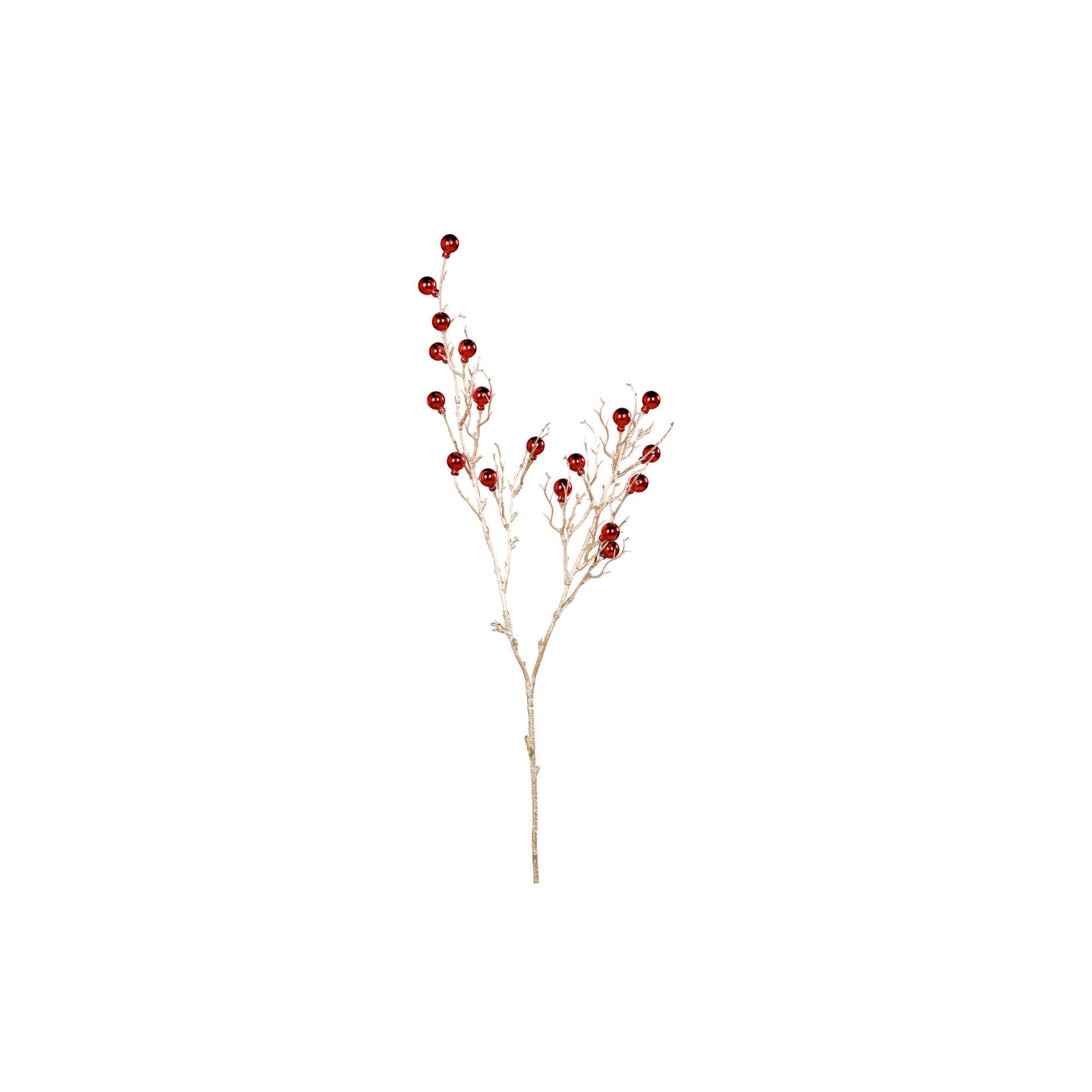 DEKOZWEIG - Rot/Braun, LIFESTYLE, Kunststoff (102cm)