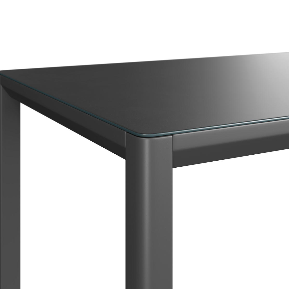 GARTENTISCH 220/74/90 cm Metall, Glas Dunkelgrau rechteckig  - Dunkelgrau, Trend, Glas/Metall (220/74/90cm) - Ambia Garden