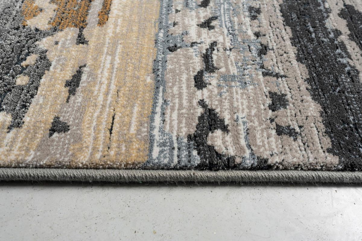 WEBTEPPICH  Wohnzimmer 200/290 cm Canyon Dunkelblau, Dunkelgrau, Rostfarben  - Dunkelgrau/Rostfarben, Design, Kunststoff/Textil (200/290cm) - Novel