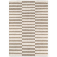 HANDWEBTEPPICH Wohnzimmer 160/230 cm Vika Weiß, Greige rechteckig  - Greige/Weiß, Basics, Textil (160/230cm) - Hanse Home