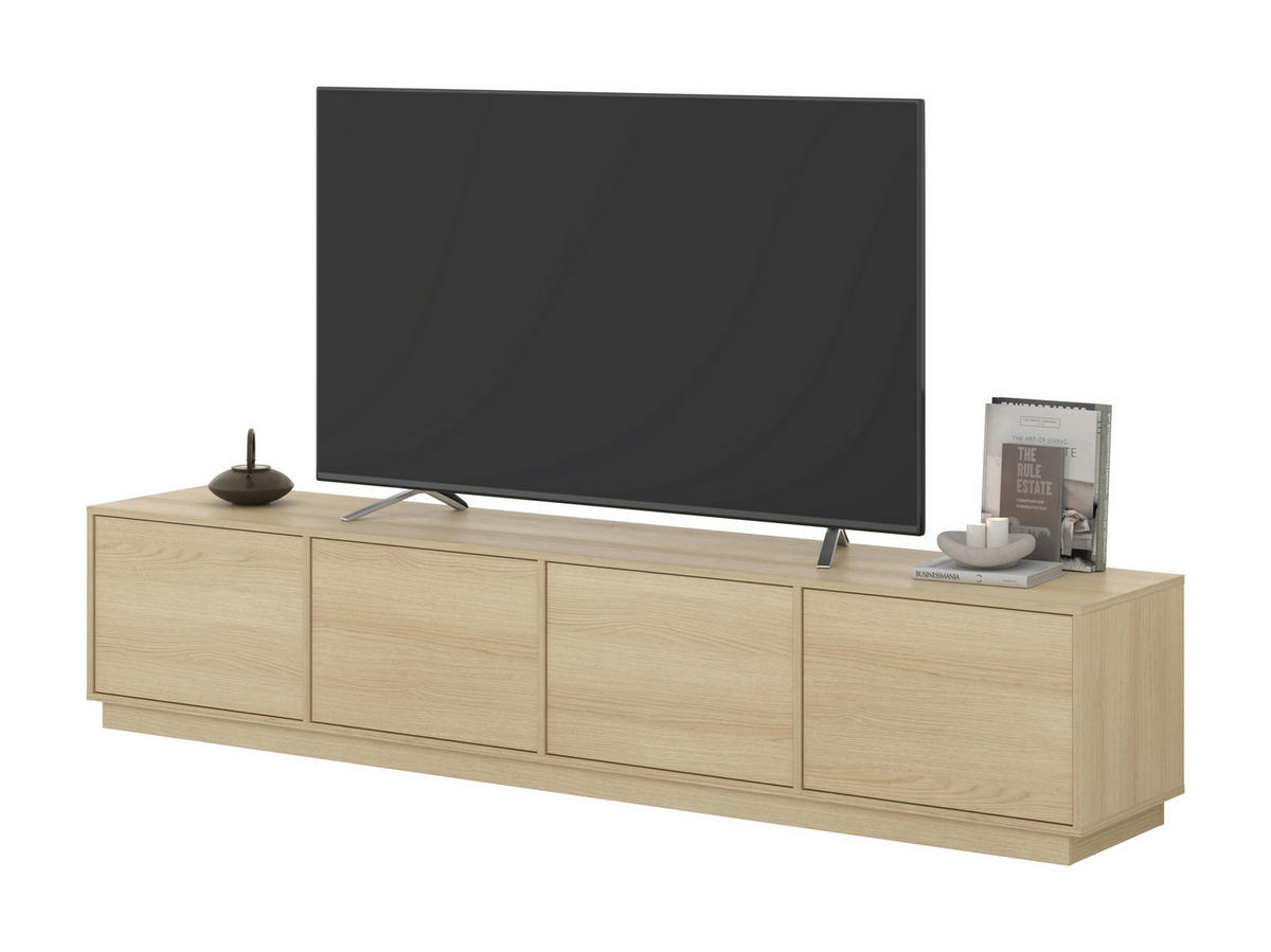 LOWBOARD Japandi  in 220,5/45/39 cm  - Eichefarben, Design, Holzwerkstoff (220,5/45/39cm) - MID.YOU