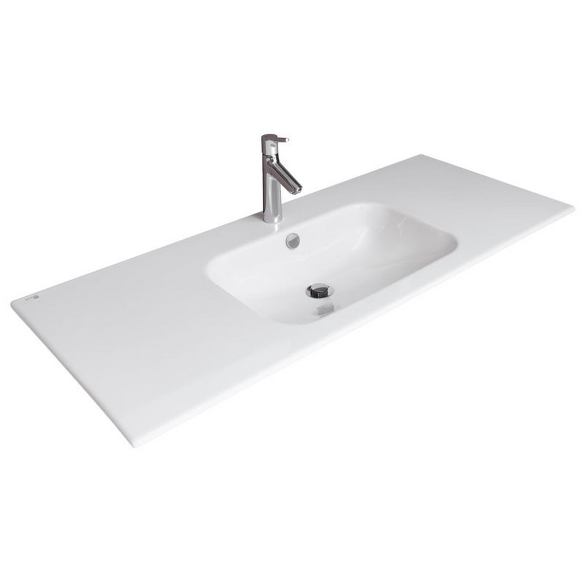 WASCHBECKEN 122/1,6/50,5 cm  - Weiß, Basics, Keramik (122/1,6/50,5cm) - Sadena