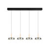 LED-PENDELLEUCHTE 115/22/200 cm  - Chromfarben/Schwarz, Design, Glas/Metall (115/22/200cm) - Trio Leuchten