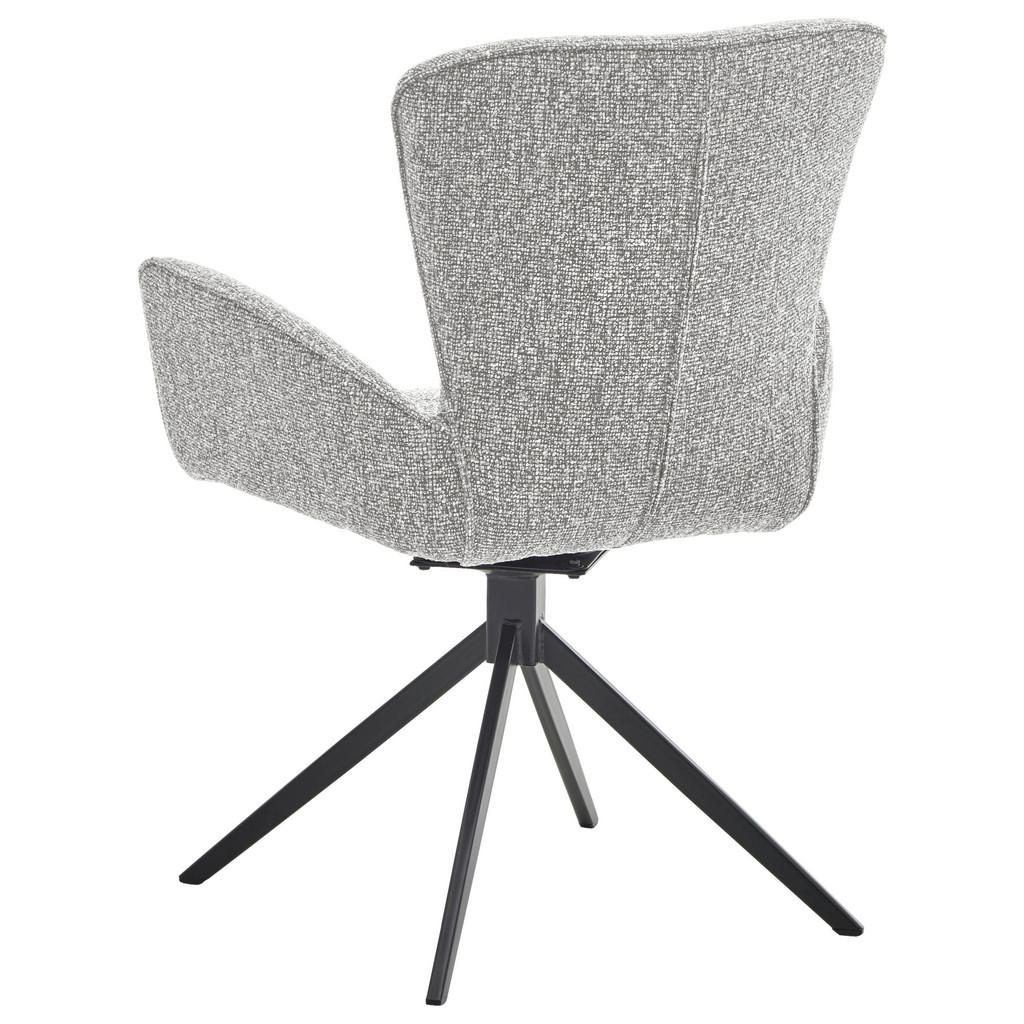 Thumbnail - Valdera Armlehnstuhl, Greige, Metall, Textil, Stativgestell, 63x92x63 cm, Sitzfläche 360° drehbar, inklusive Armlehnen, ...