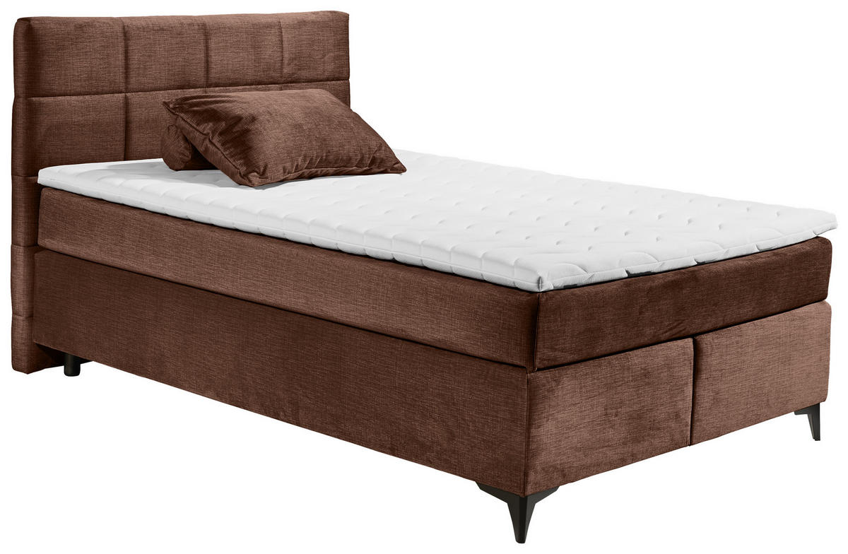 BOXSPRINGBETT 140/200 cm  in Kupferfarben  - Schwarz/Kupferfarben, Design, Holzwerkstoff/Kunststoff (140/200cm) - Xora