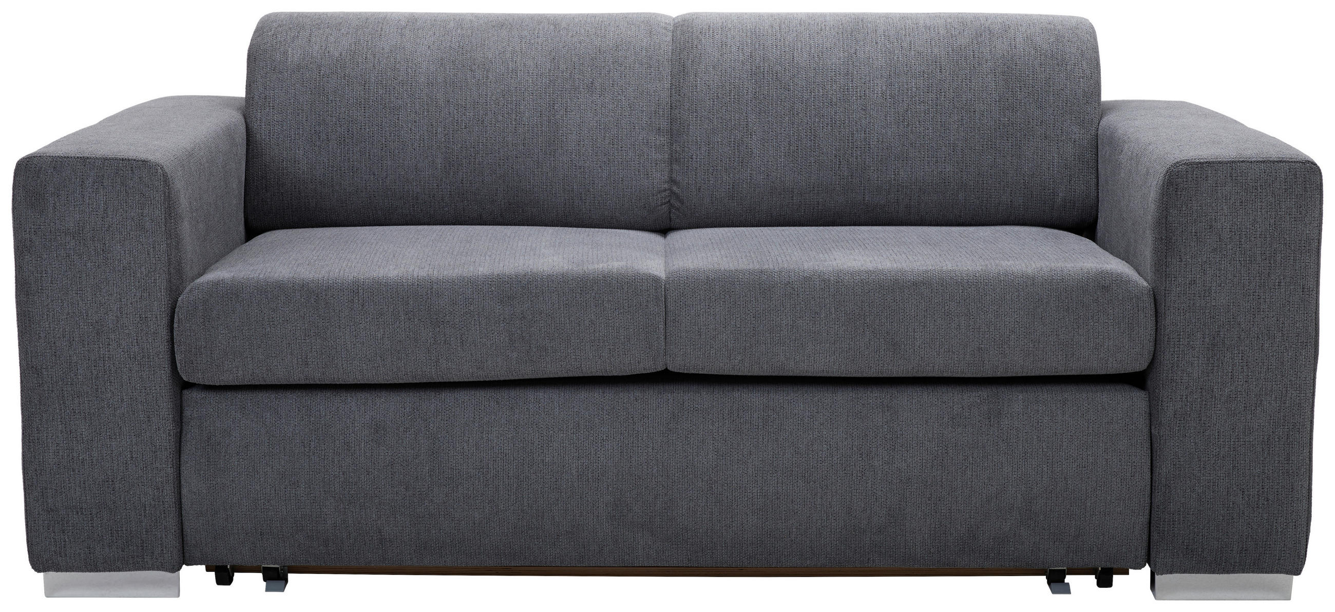 SCHLAFSOFA Chenille Anthrazit  - Anthrazit/Silberfarben, KONVENTIONELL, Kunststoff/Textil (190/81/97,5cm) - Carryhome