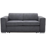 SCHLAFSOFA Chenille Anthrazit  - Anthrazit/Silberfarben, KONVENTIONELL, Kunststoff/Textil (190/81/97,5cm) - Carryhome