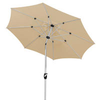 SONNENSCHIRM   - Silberfarben/Naturfarben, Basics, Textil/Metall (270/250/270cm) - Schneider