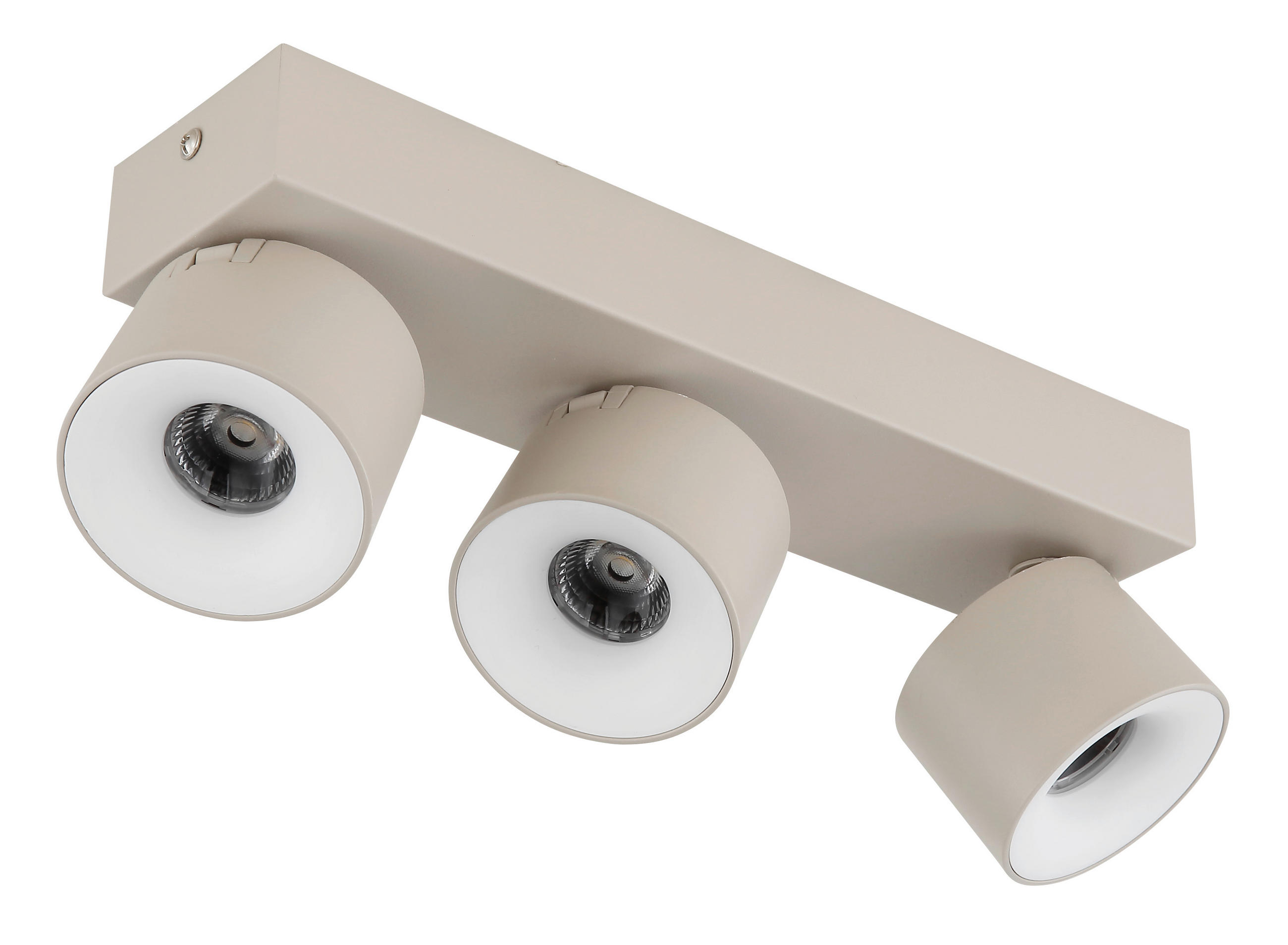 LED-STRAHLER 33/7.2/12 cm   - Sandfarben/Weiß, Design, Kunststoff/Metall (33/7.2/12cm) - Globo