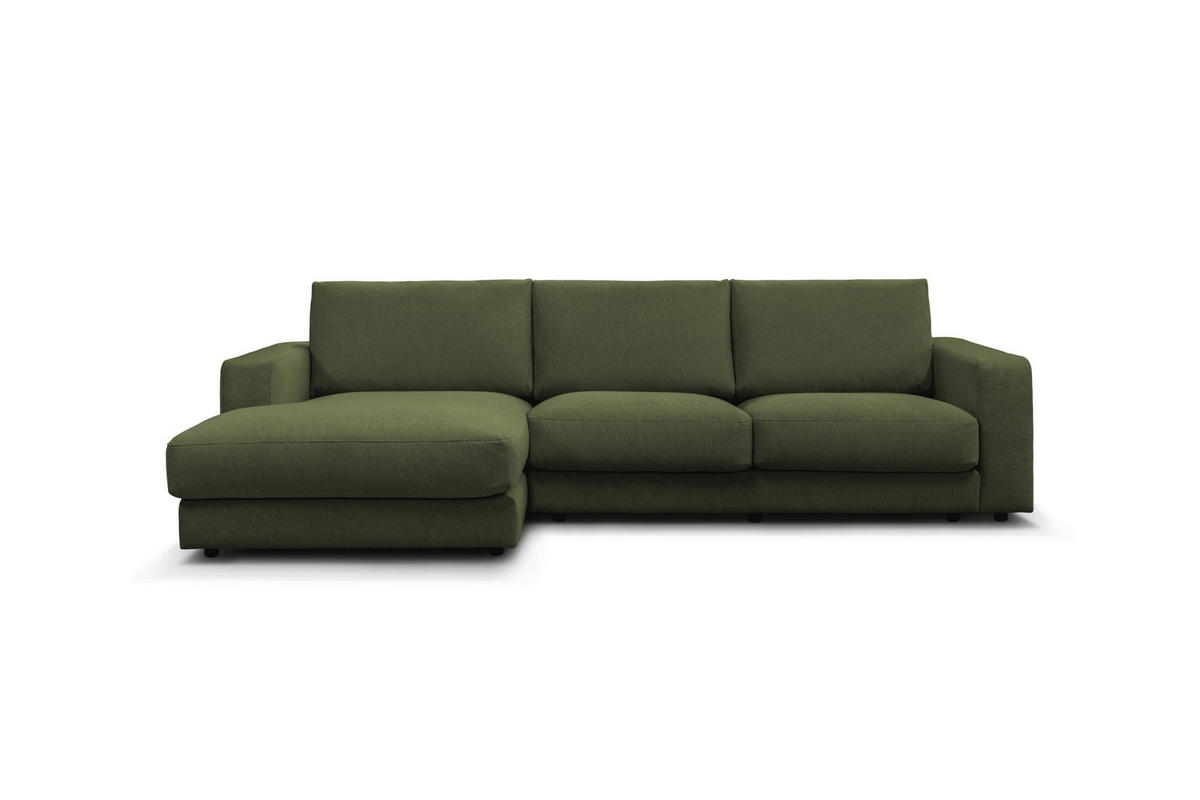 ECKSOFA VIGO Grün  - Schwarz/Grün, Design, Textil (172cm) - MID.YOU
