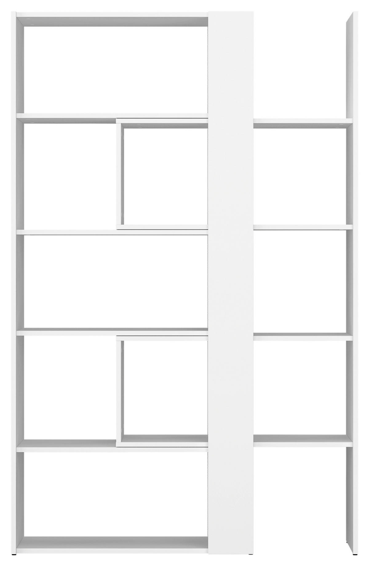 REGÁL, biela, 82-146/180/35 cm - biela, Modern, kompozitné drevo/plast (82-146/180/35cm) - Modern Living