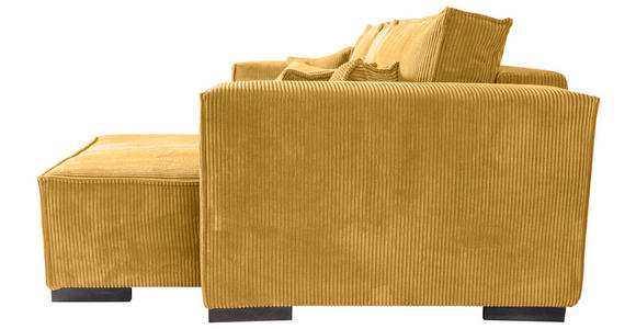 ECKSOFA  in Cord Senfgelb  - Senfgelb/Braun, KONVENTIONELL, Holz/Textil (293/160cm) - Carryhome