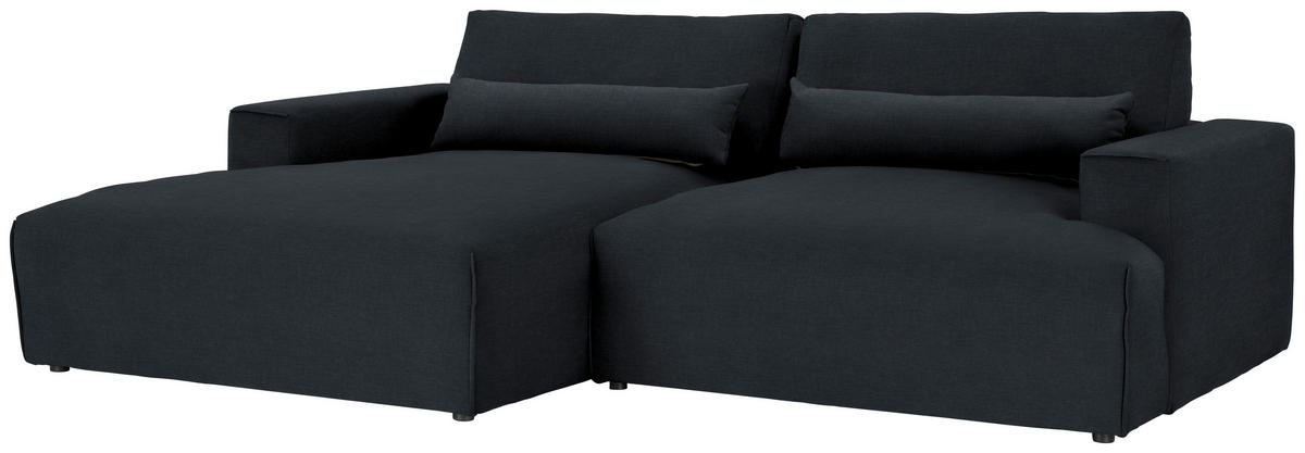 ECKSOFA Struktur Anthrazit  - Anthrazit/Schwarz, Design, Kunststoff/Textil (187/267cm) - Stylife