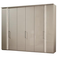 ŠATNÍ SKŘÍŇ S OTOČNÝMI DVEŘMI, šampaňská, 300/216/59 cm - barvy chromu/šampaňská, Design, kov/kompozitní dřevo (300/216/59cm) - Dieter Knoll