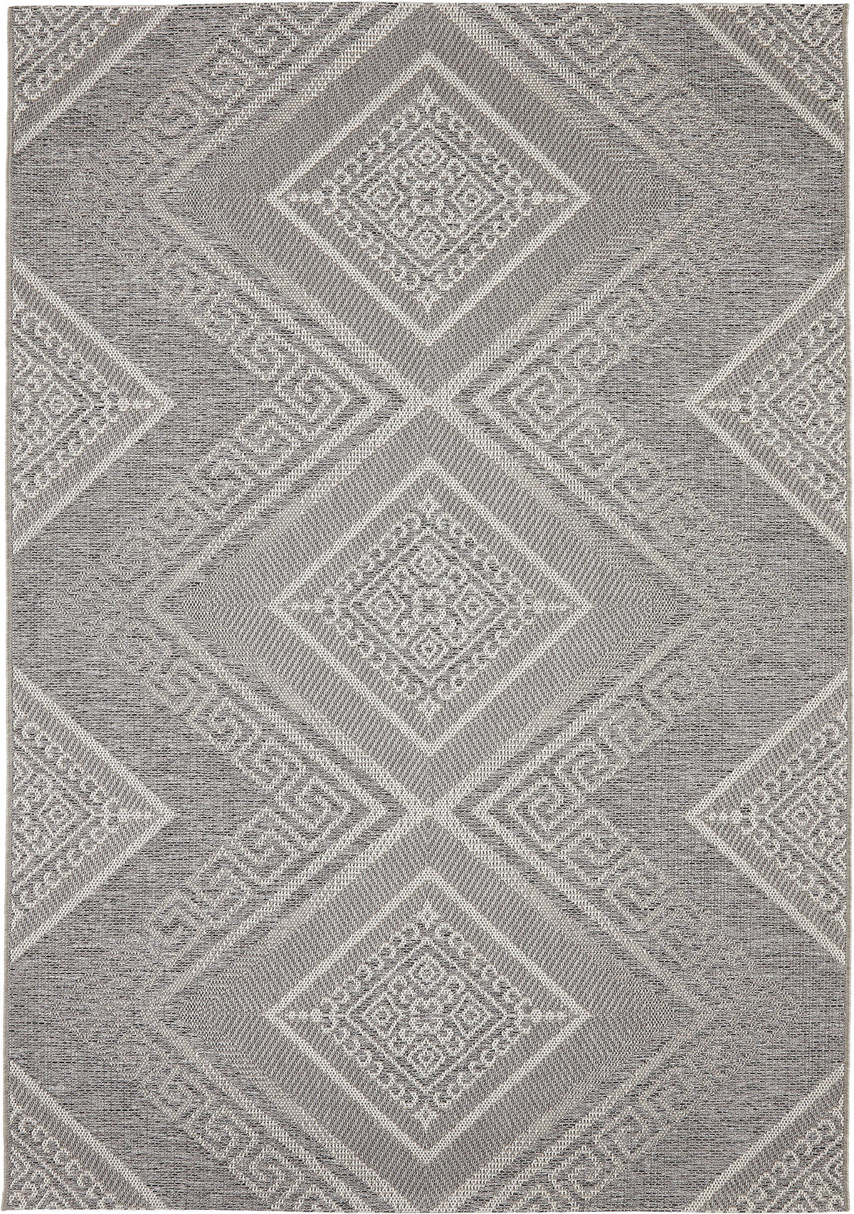TEPIH ZA UNUTAR./VANJ. UPORAB 120/170 cm   siva  Trinidad  - siva, Design, tekstil/plastika (120/170cm) - Novel