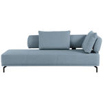 RÉCAMIERE Palio in Flachgewebe Hellgrau, Hellblau  - Hellgrau/Schwarz, Design, Textil/Metall (227/89/101cm) - Dieter Knoll