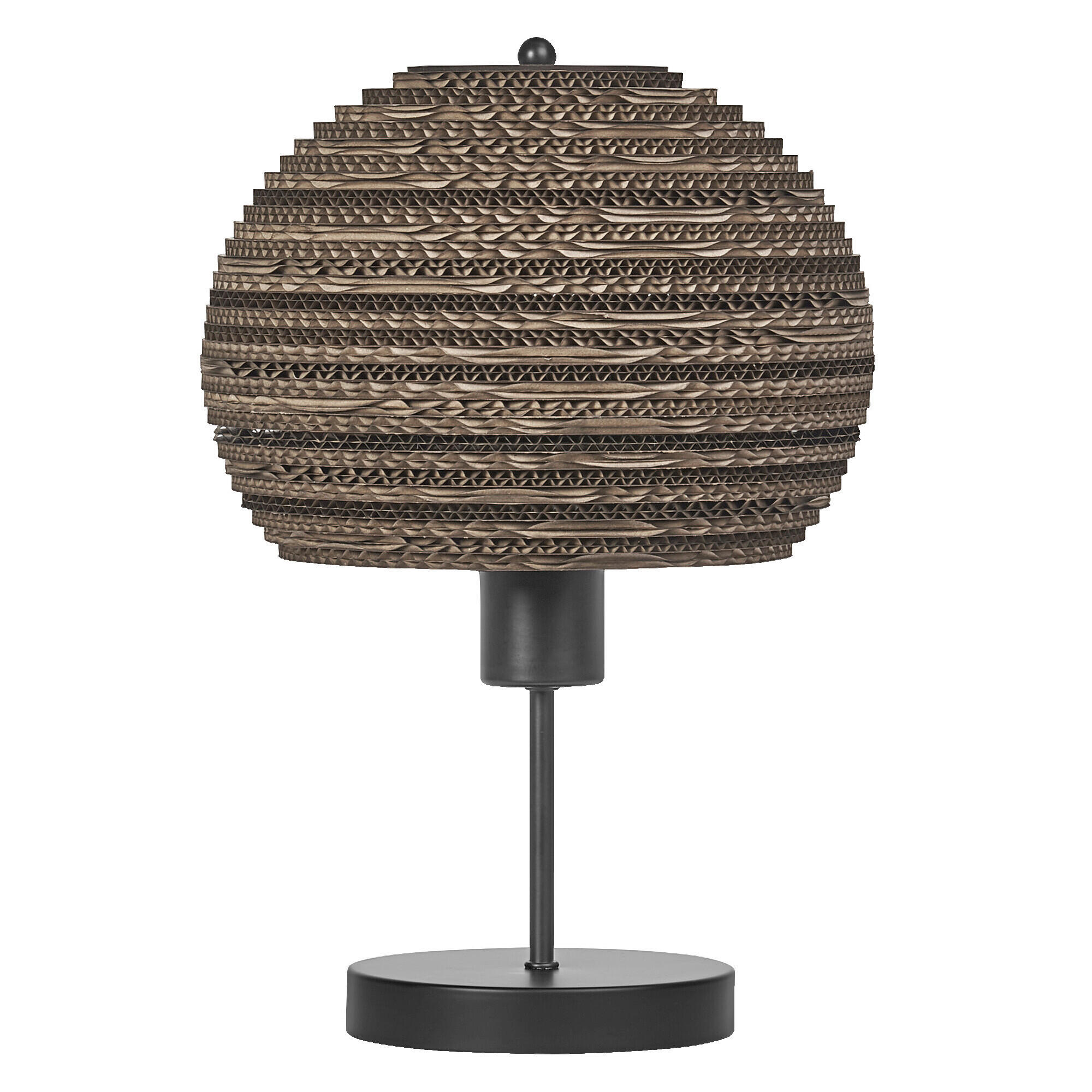 TISCHLEUCHTE 26/38.5 cm   - Schwarz/Braun, Natur, Karton/Metall (26/38.5cm) - Osram