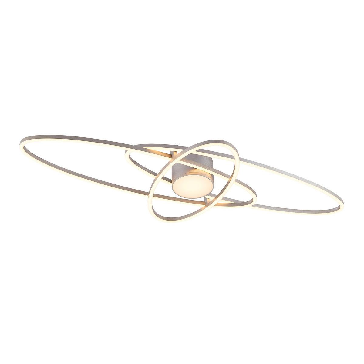 LED-TAKLAMPA Cuva 58 W 101/43/8,5 cm  - nickelfärgad, Design, metall/plast (101/43/8,5cm) - Novel
