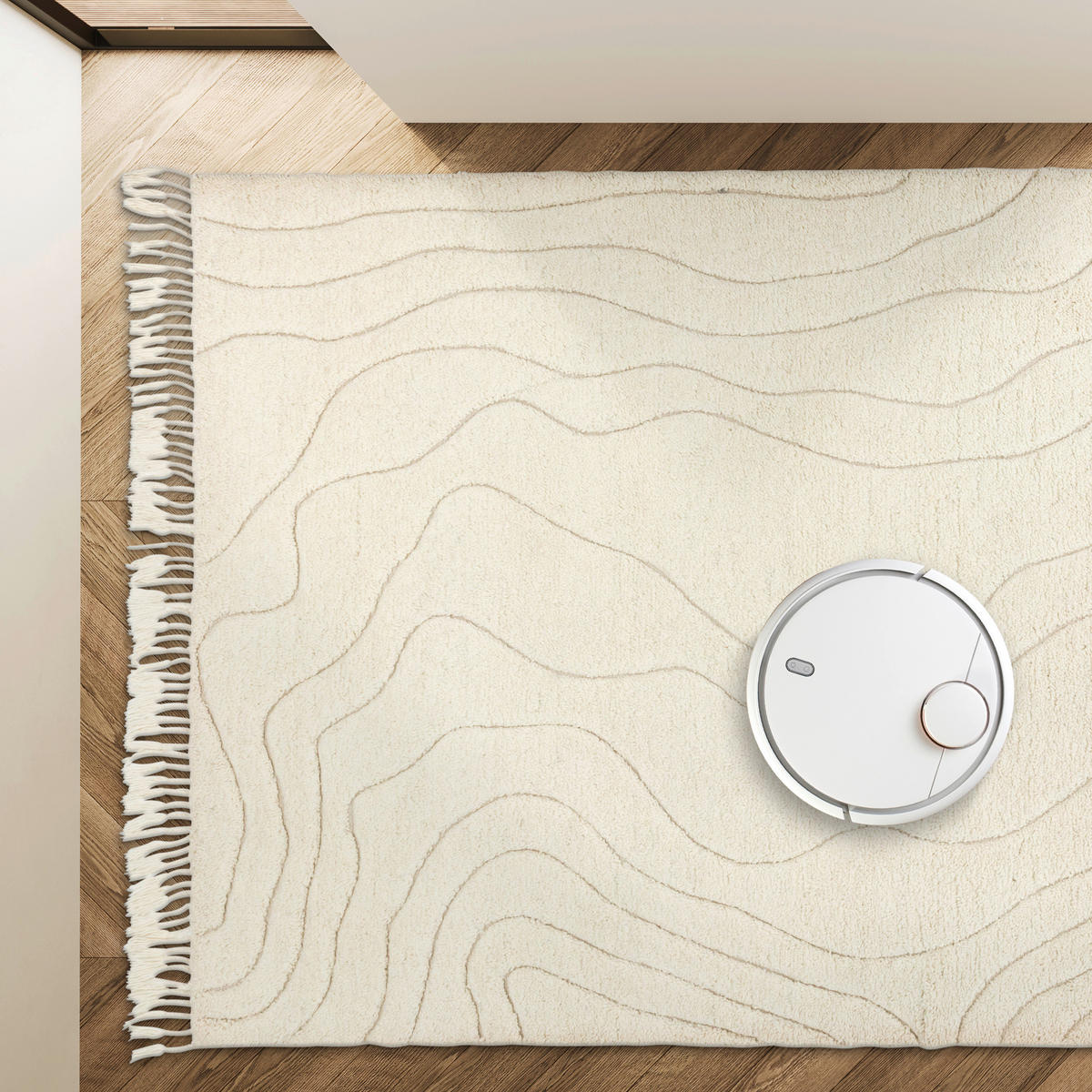 WEBTEPPICH 160/230 cm Liora Creme rechteckig  - Creme, Basics, Textil (160/230cm) - Schöner Wohnen