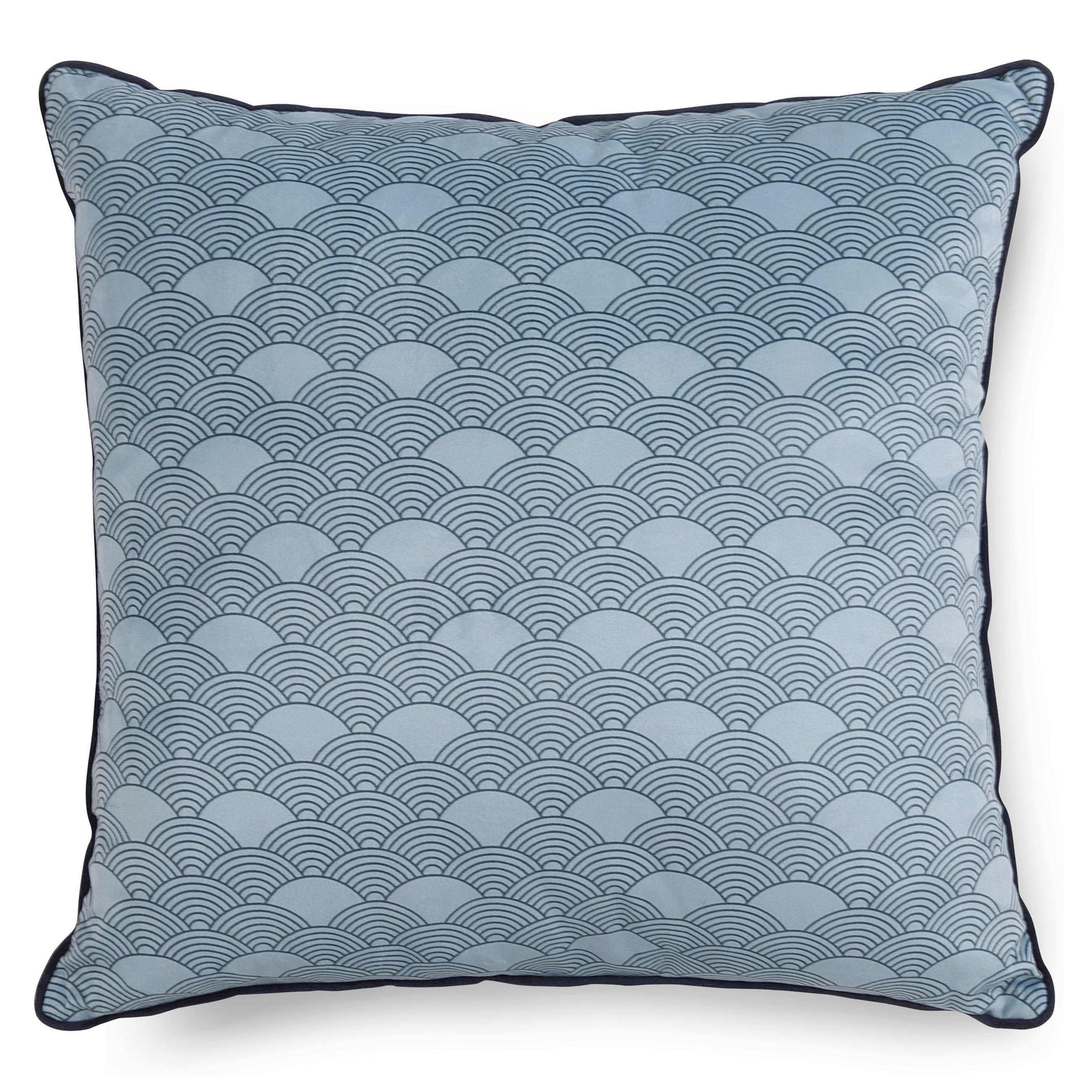 ZIERKISSEN  48/48 cm   - Blau/Bordeaux, Design, Textil (48/48cm)