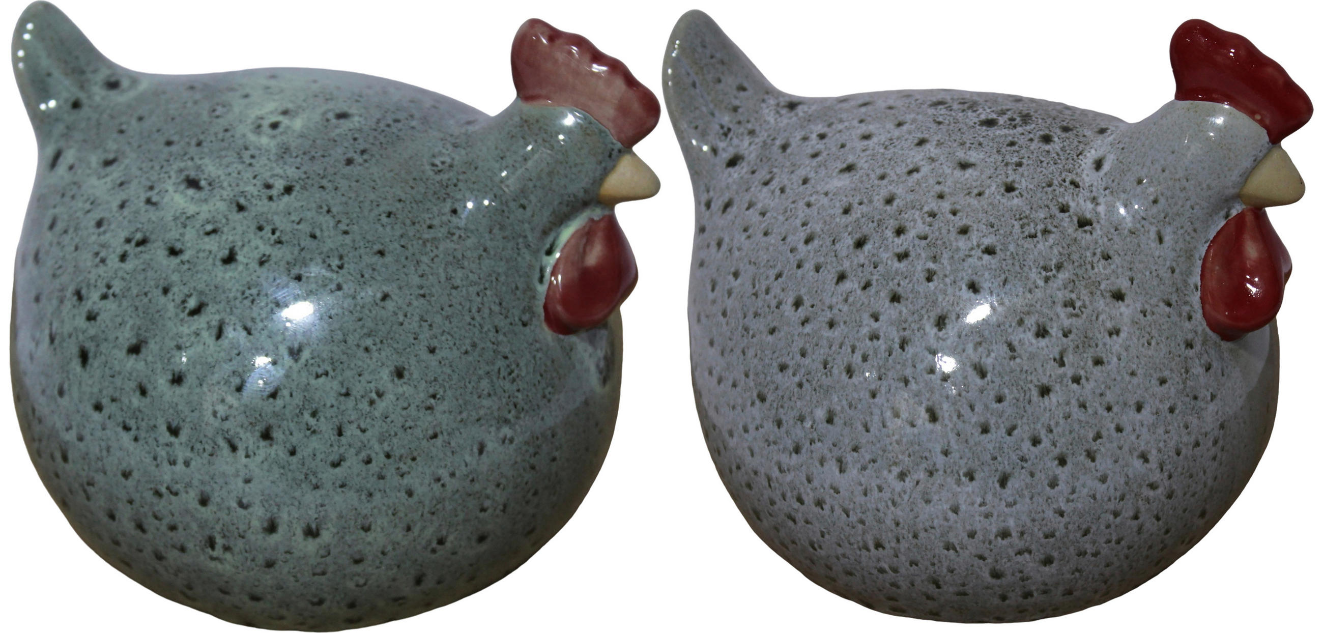 DEKORAČNÁ SLIEPKA - sivá/zelená, Lifestyle, keramika (11,3/10,5/10,3cm)