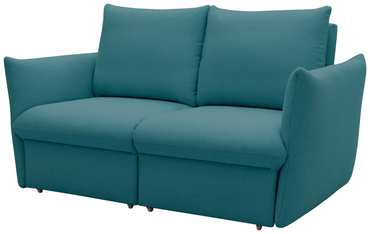 2-SITZER-SOFA in Mikrofaser Petrol  - Petrol, Design, Textil (180/100/97cm) - LOOKS by W.Joop