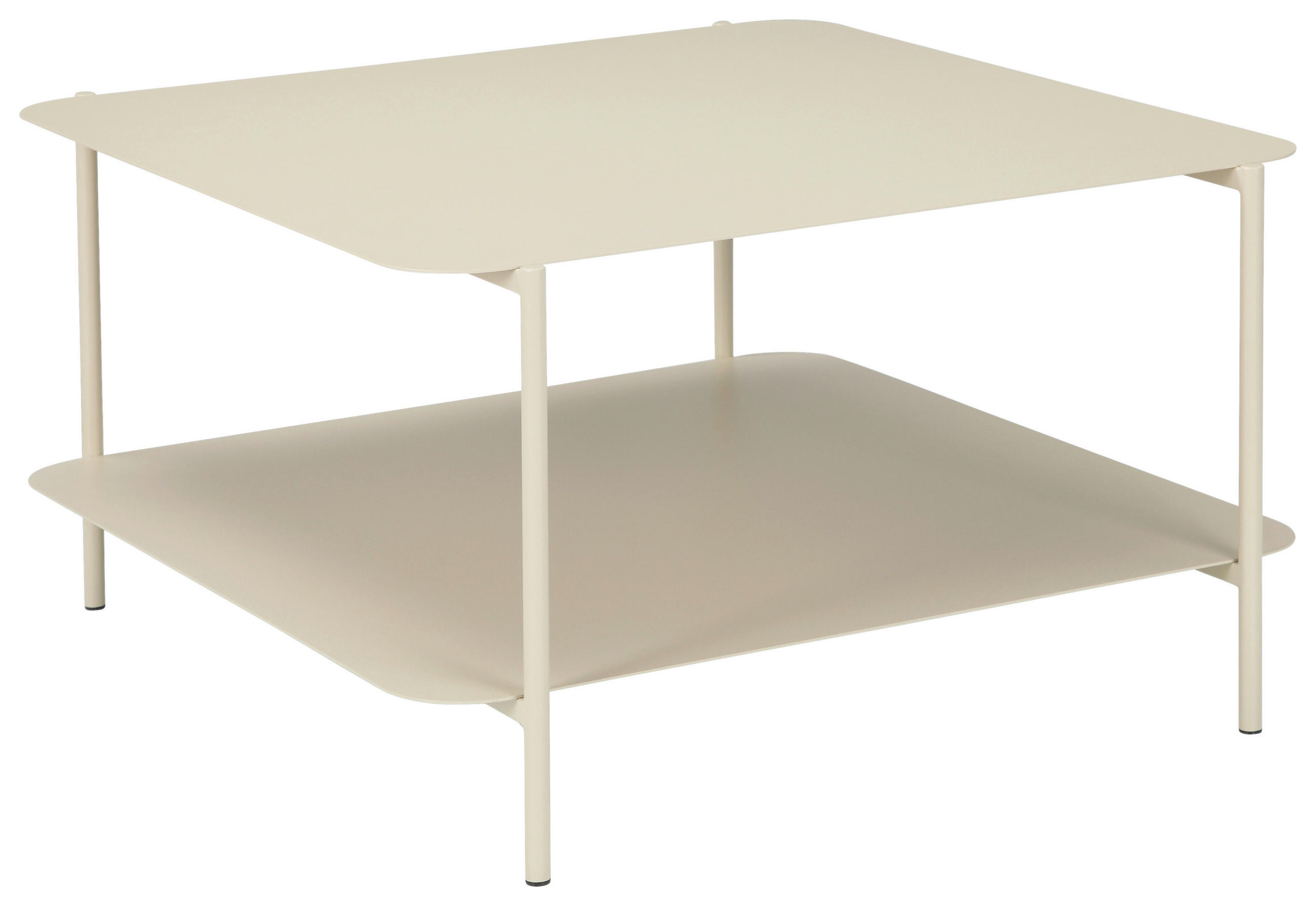 COUCHTISCH 73,4/70/40 cm quadratisch Kaschmir einfacher Aufbau  - Kaschmir, Design, Metall (73,4/70/40cm) - Carryhome
