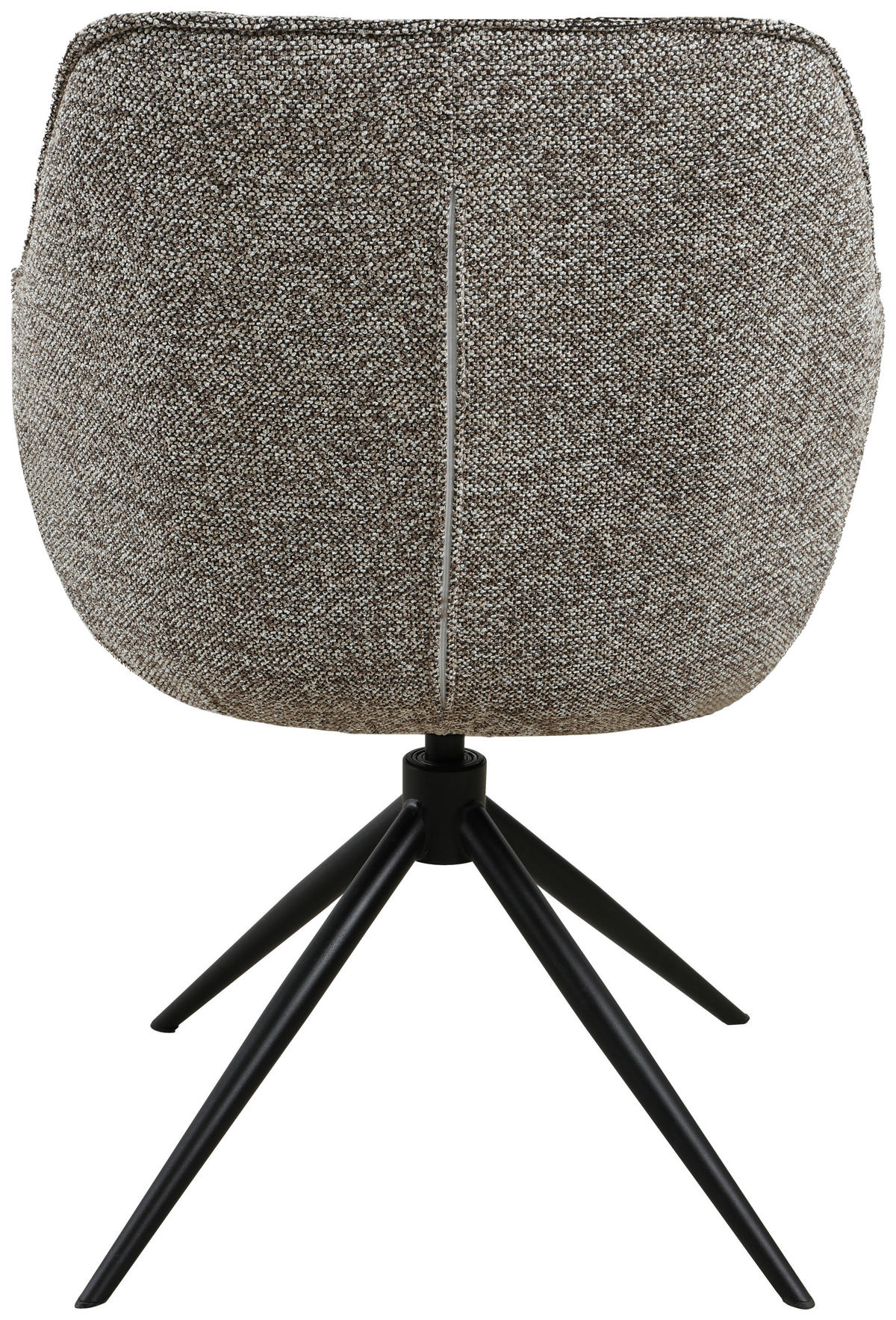 ARMLEHNSTUHL  in Eisen Leinenoptik  - Schwarz/Braun, Design, Textil/Metall (64/84/61cm) - Novel