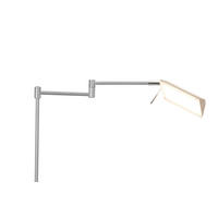 LESELEUCHTE 25/146 cm   - Silberfarben/Weiß, KONVENTIONELL, Kunststoff/Metall (25/146cm) - Novel
