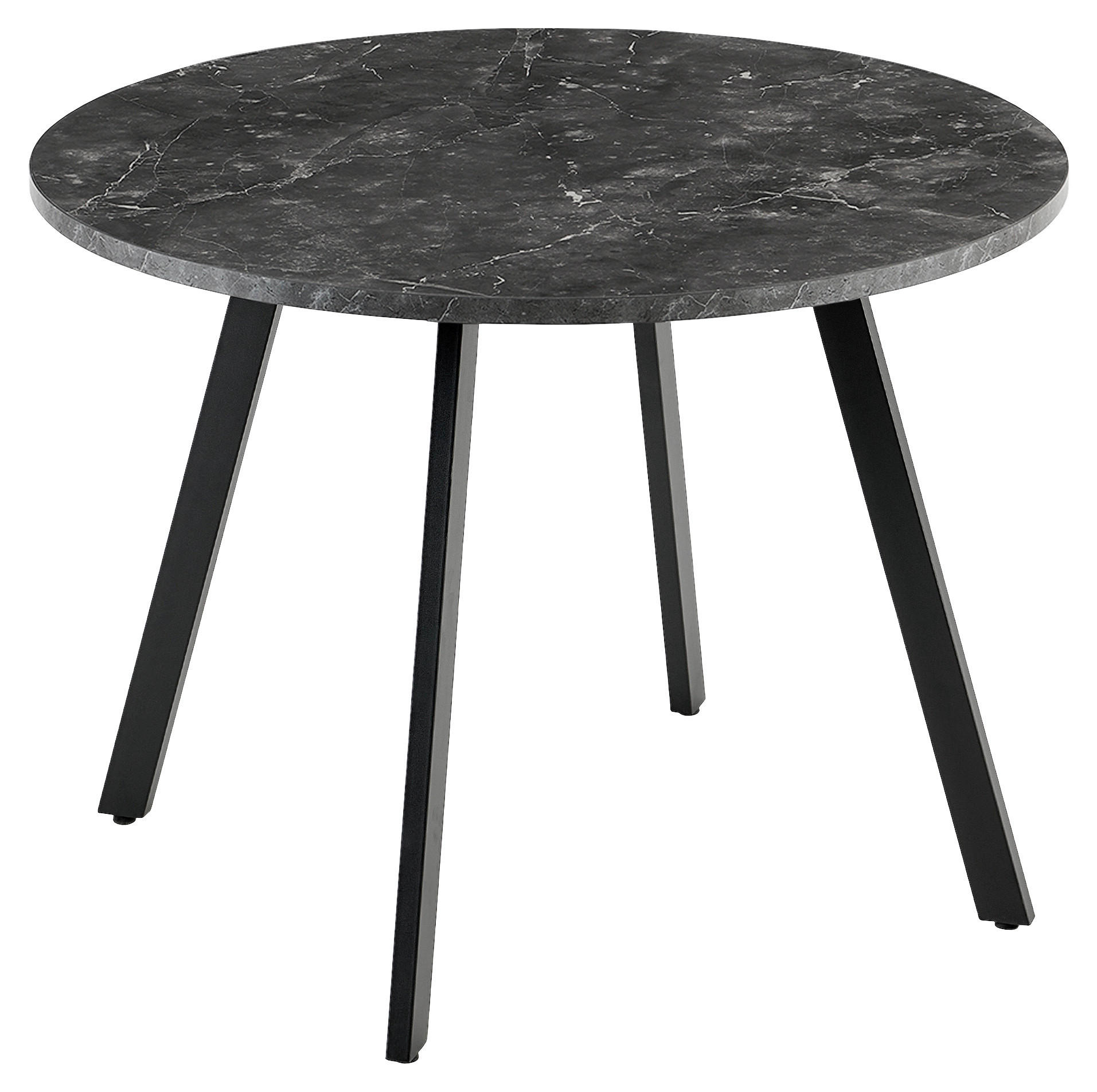 ESSTISCH in Metall, Holzwerkstoff  - Schwarz, KONVENTIONELL, Holzwerkstoff/Metall (100/76/100cm) - B&B Italia