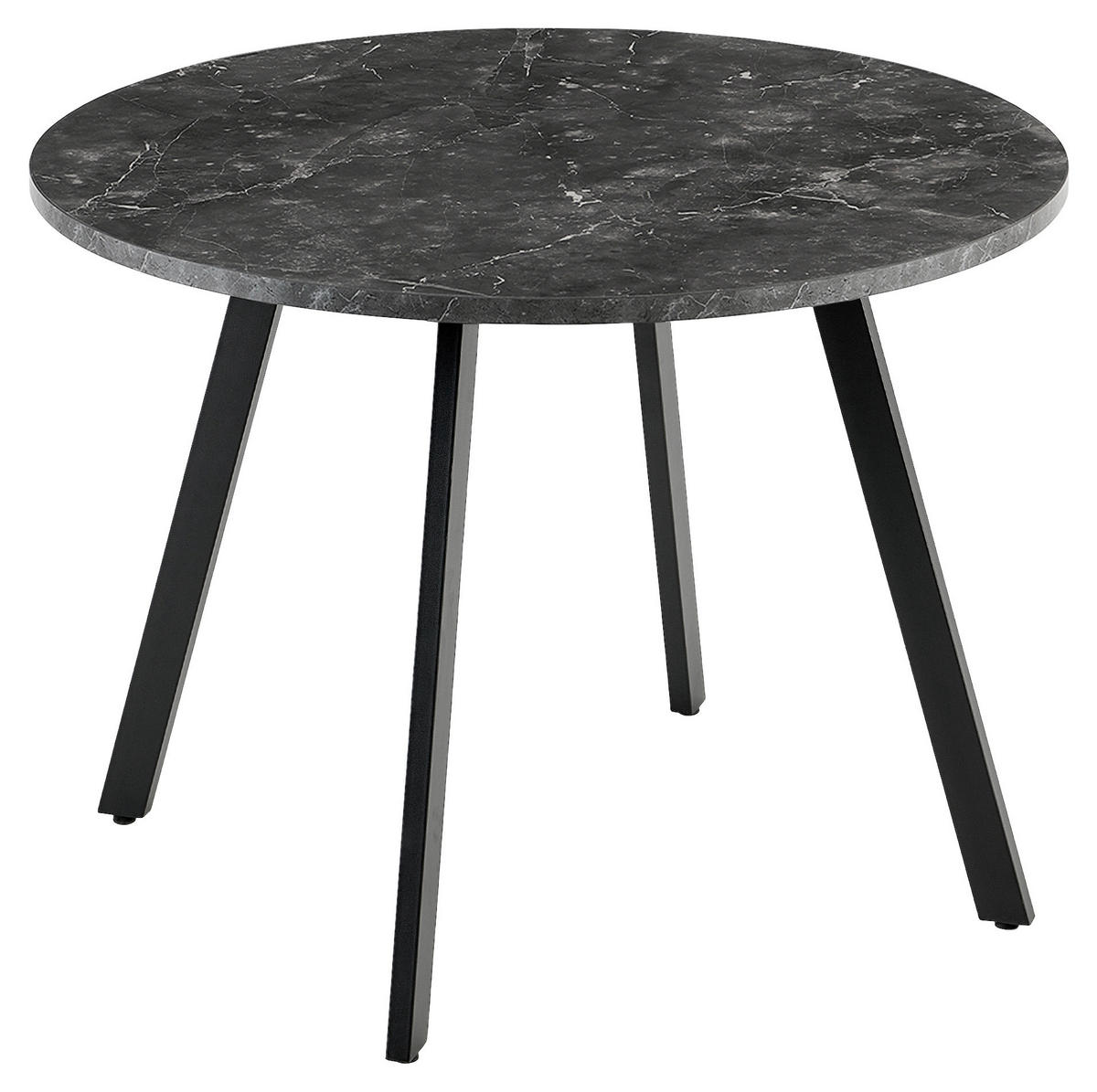 ESSTISCH in Metall, Holzwerkstoff  - Schwarz, KONVENTIONELL, Holzwerkstoff/Metall (100/76/100cm) - B&B Italia