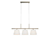PENDELLEUCHTE OXFORD 20/33/82,5 cm   - Messingfarben/Weiß, Design, Textil/Metall (20/33/82,5cm) - Markslöjd