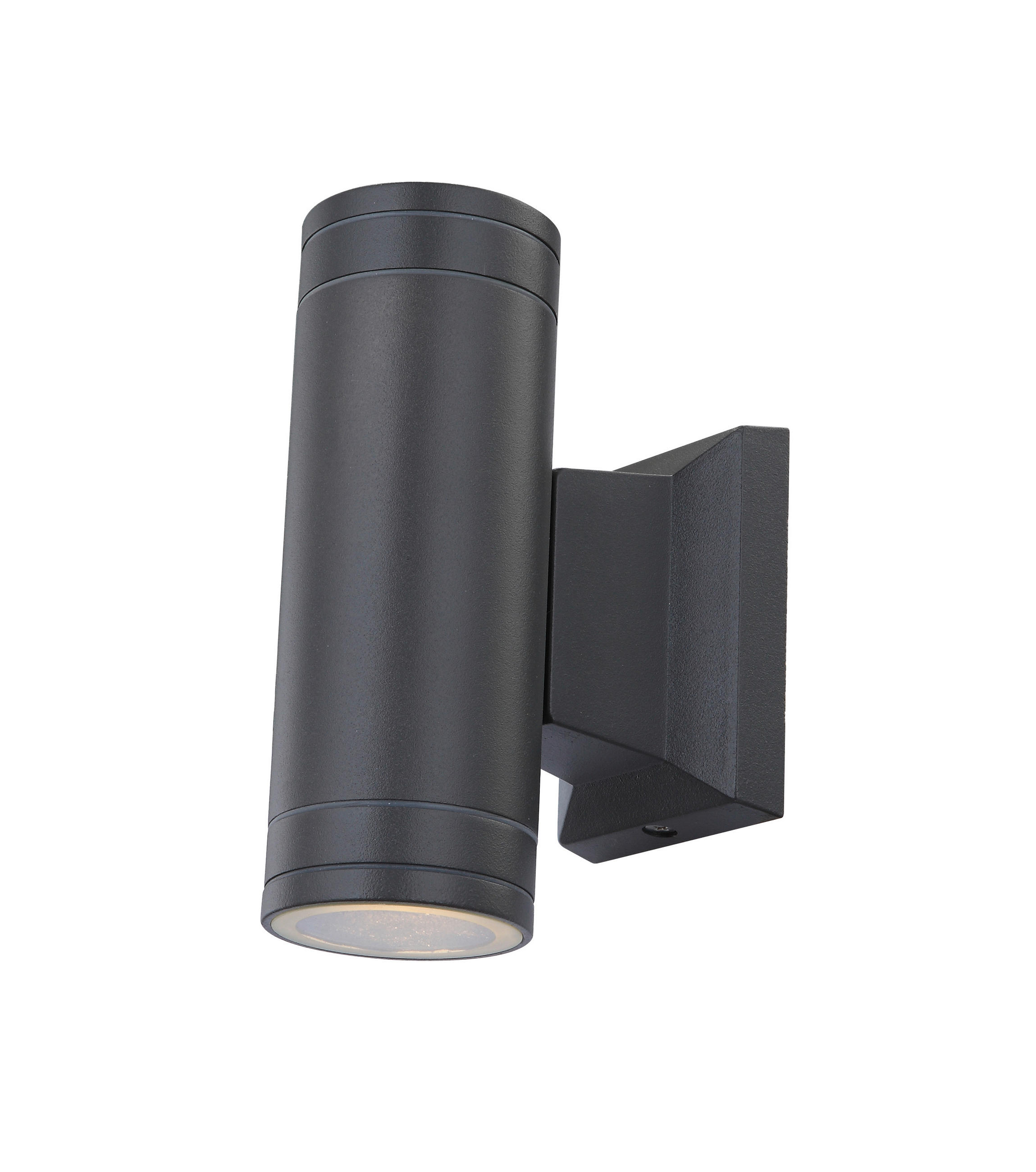 AUSSENWANDLEUCHTE - Klar/Grau, Basics, Glas/Metall (6,5/10,8/15,5cm) - Globo