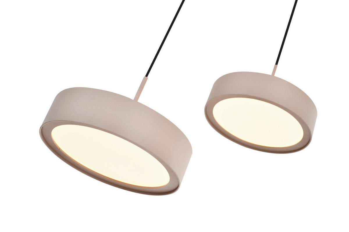 LED-HÄNGELEUCHTE Valensole 42,5/150/42,5 cm  - Sandfarben, Design, Metall (42,5/150/42,5cm)