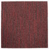 TEPPICHFLIESE 50/50 cm  in Grau, Rot  - Rot/Grau, Basics, Textil (50/50cm)