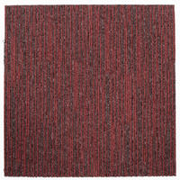 TEPPICHFLIESE 50/50 cm  in Grau, Rot  - Rot/Grau, Basics, Textil (50/50cm)