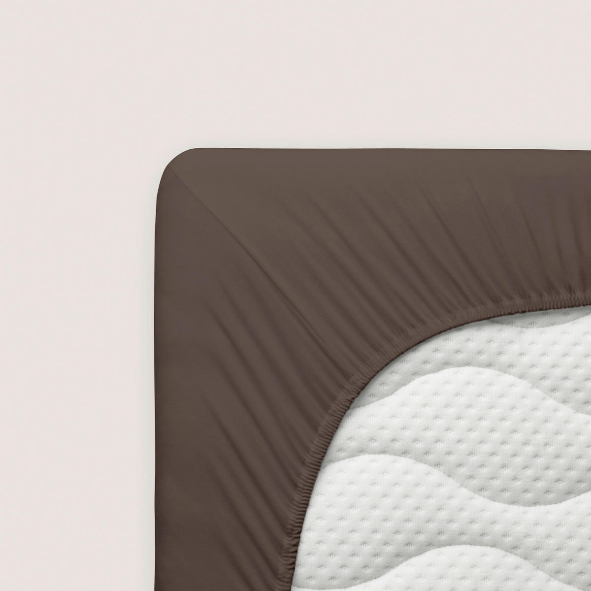 SPANNLEINTUCH 150/200 cm Jersey  - Braun, Basics, Textil (150/200cm) - Novel